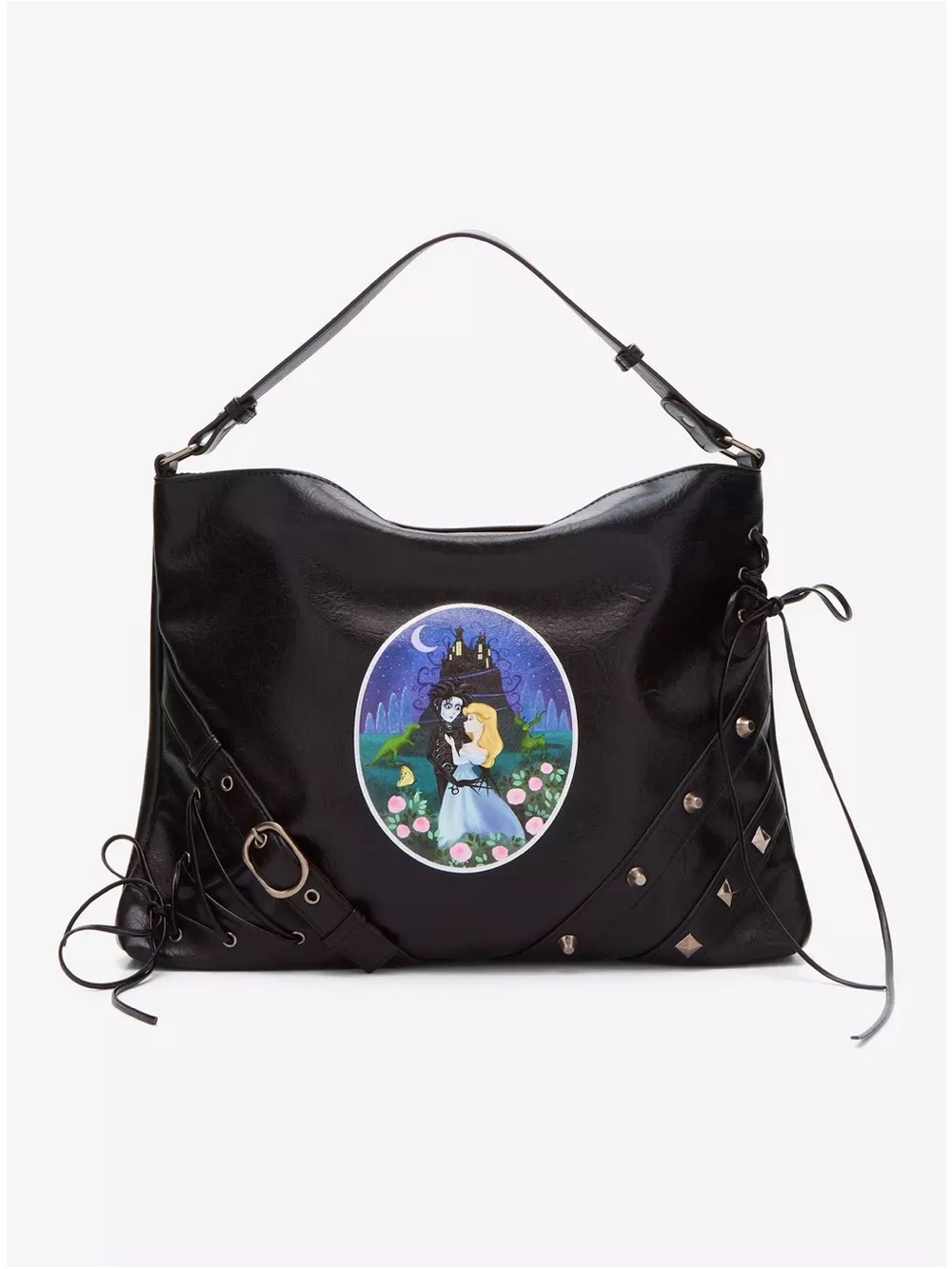 Edward Scissorhands Studded Hobo Bag